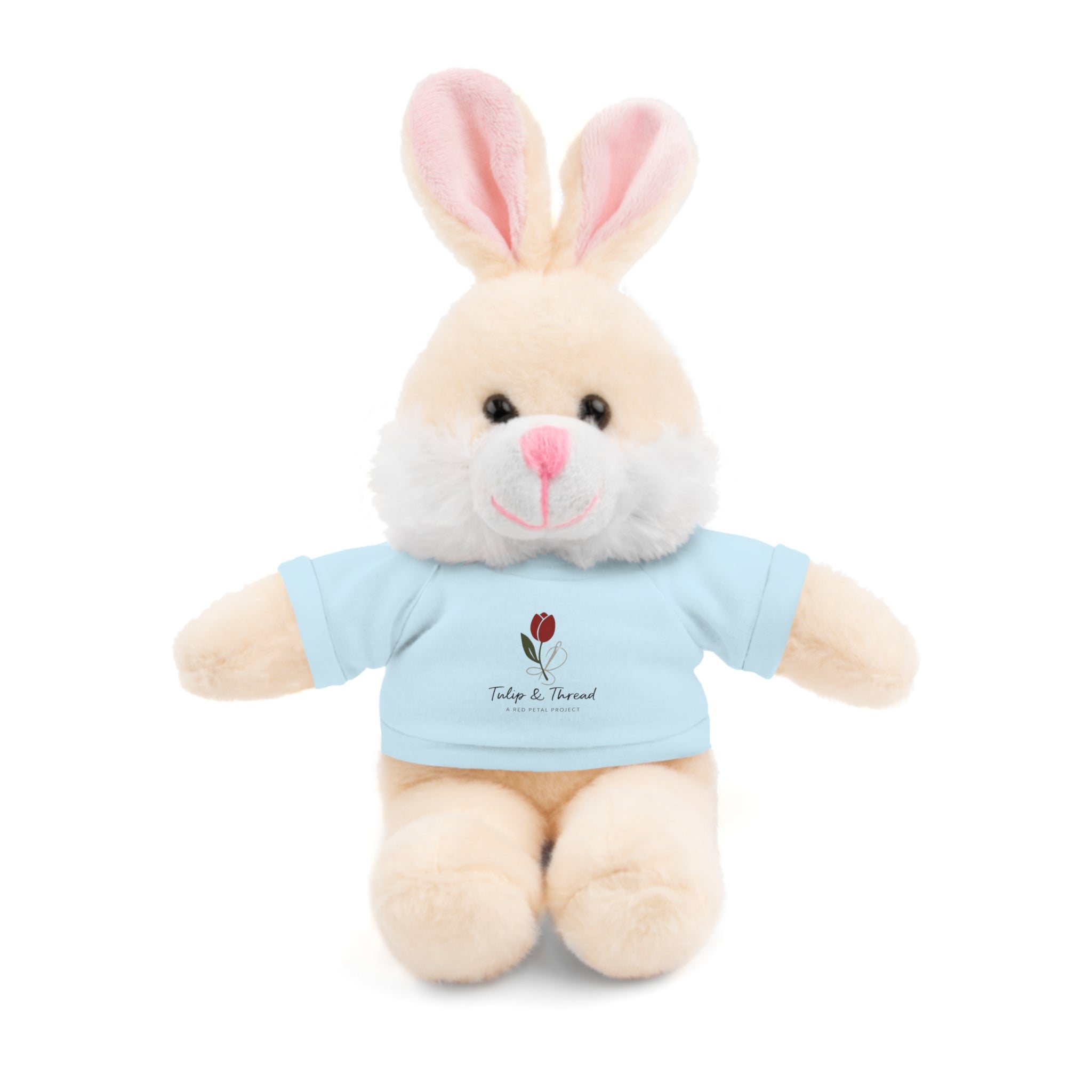 Tulip & Thread Adorable Stuffed Animal with Custom Tee - Perfect Gift for Kids, Birthdays, Holidays, Baby Showers, Plush Toy