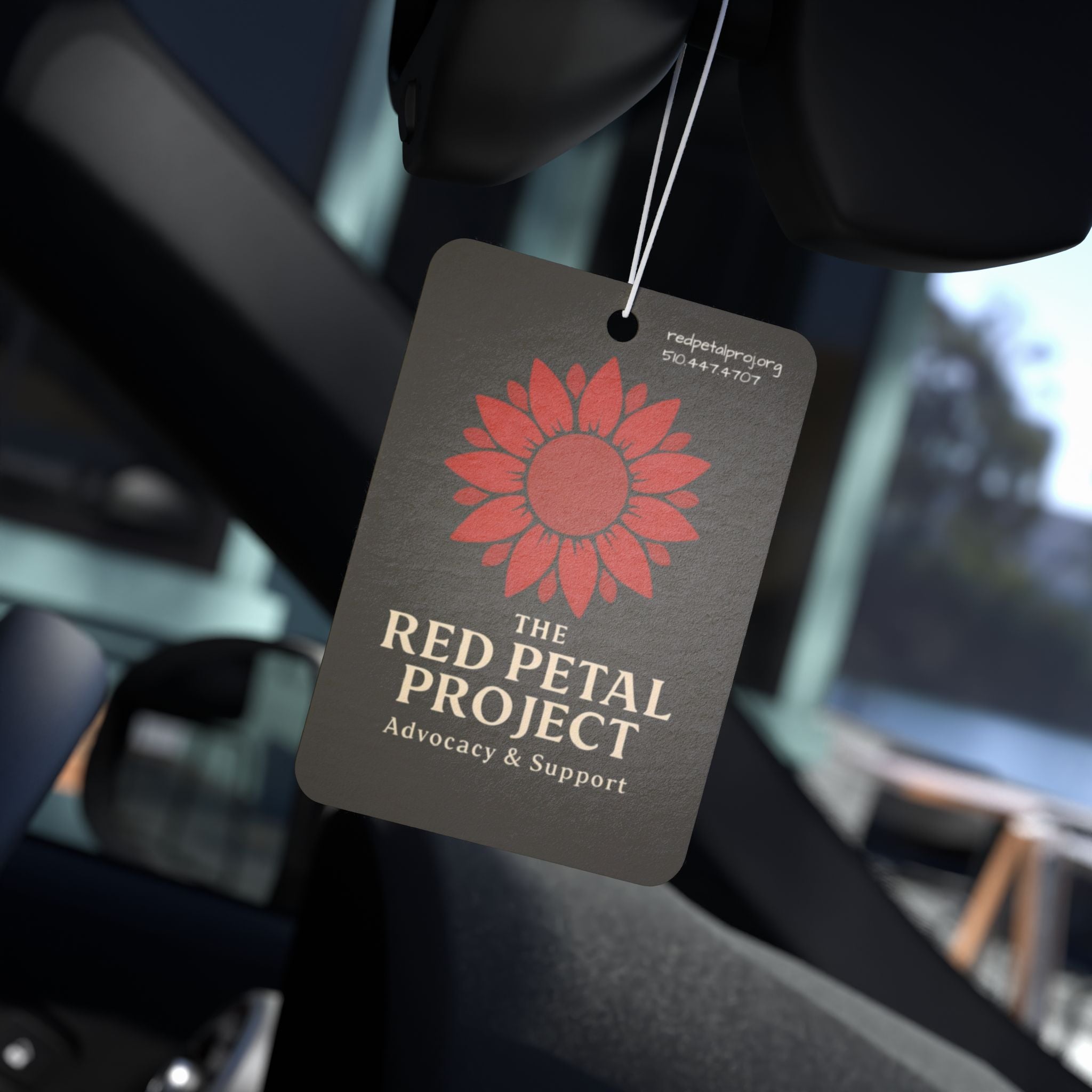 Red Petal Project Car Air Freshener | Floral Scented Gift | Eco-Friendly Choose Joy | Support Advocacy | Perfect for Home & Car