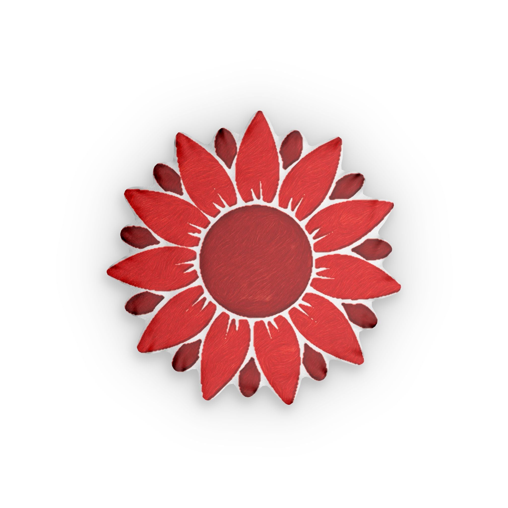 Red Sunflower-Shaped Pillows