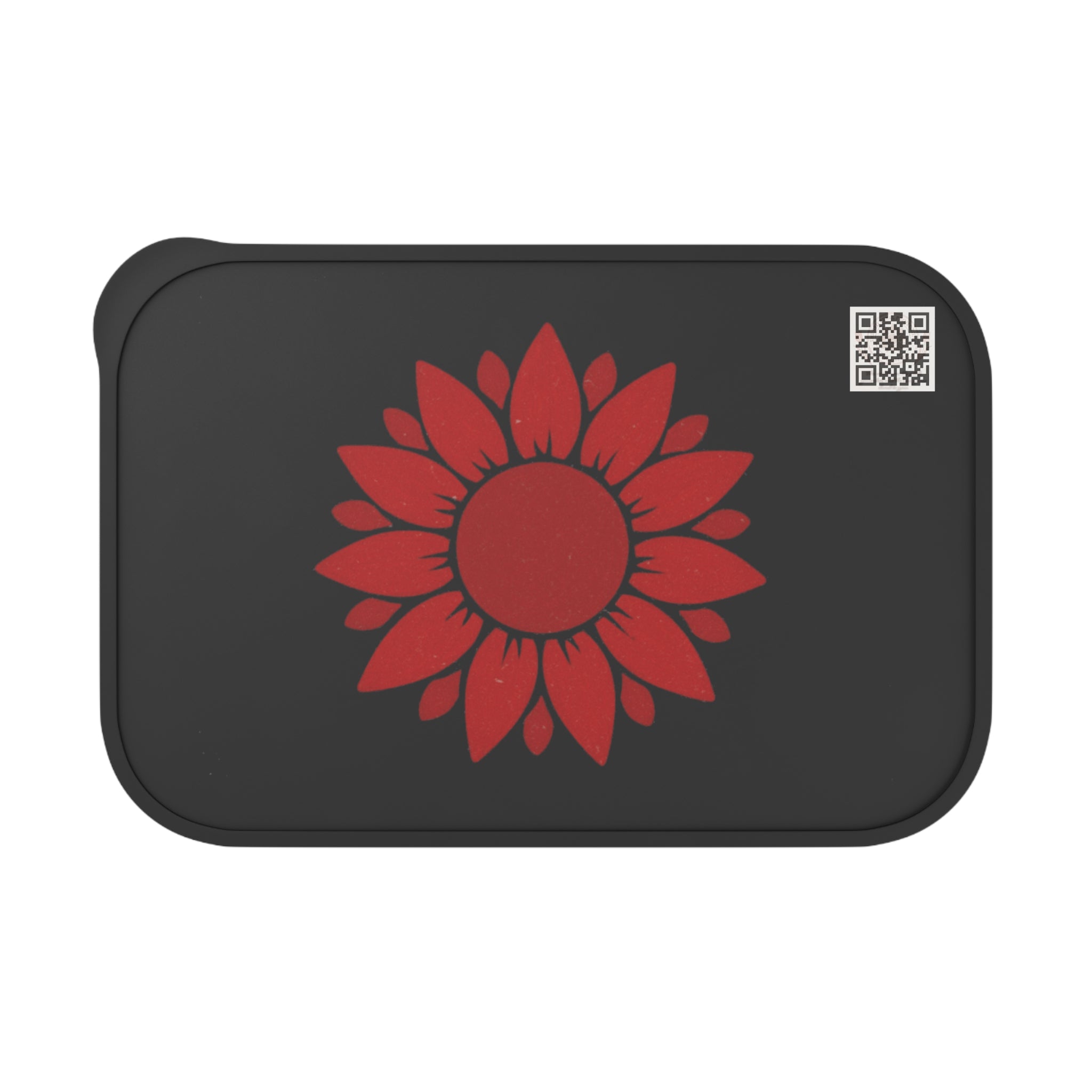 Red Sunflower Bento Box with Utensils - Eco PLA Lunch Container