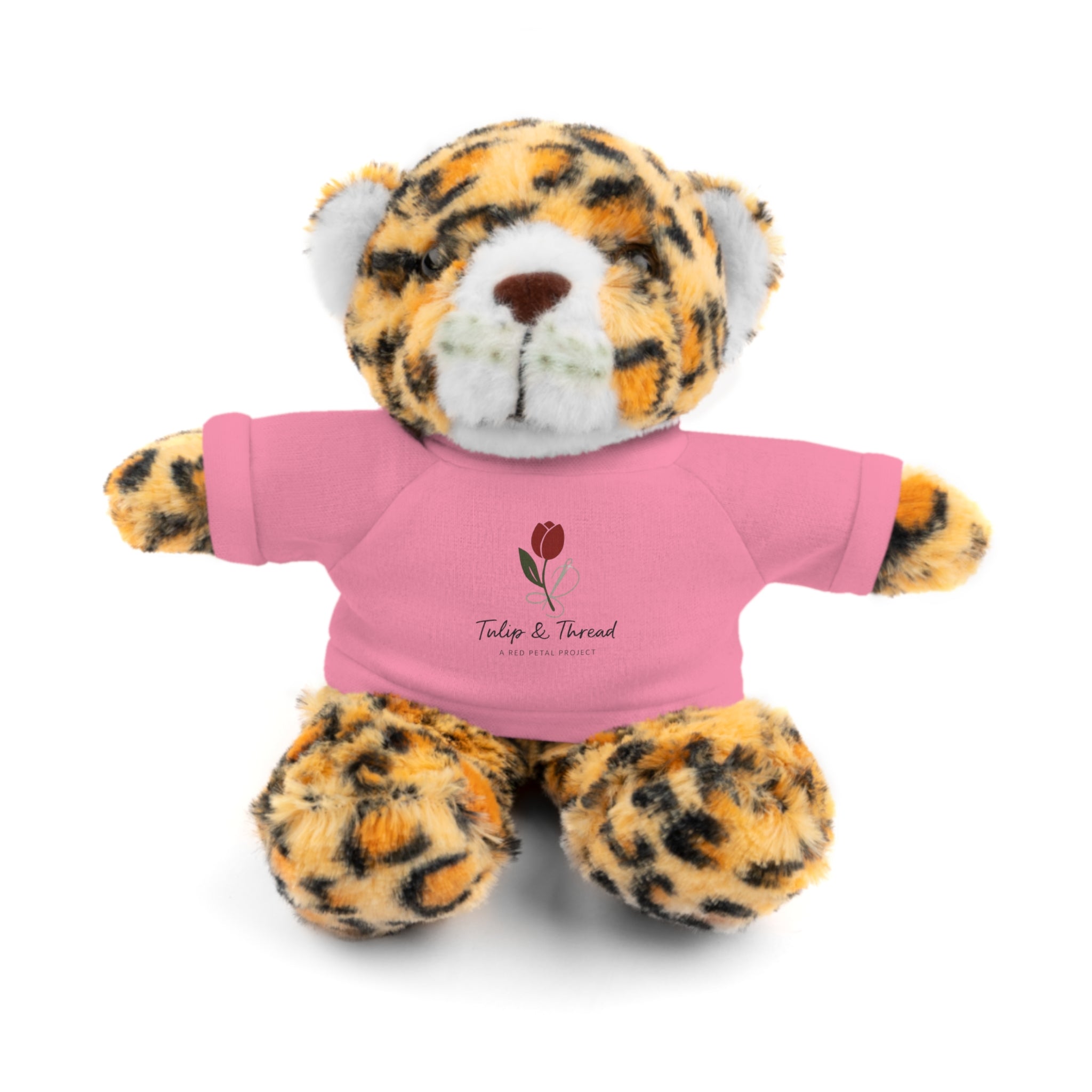 Tulip & Thread Adorable Stuffed Animal with Custom Tee - Perfect Gift for Kids, Birthdays, Holidays, Baby Showers, Plush Toy