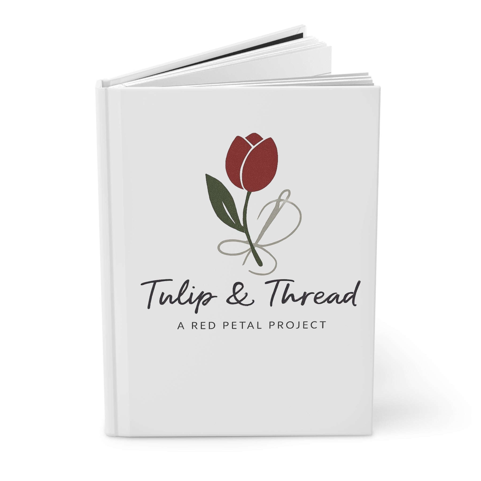 Tulip & Thread Elegant Floral Hardcover Journal for Creative Minds | Writing Notebook, Gift for Writers, Art Journal, Daily Planner, Tulip & Thread Design