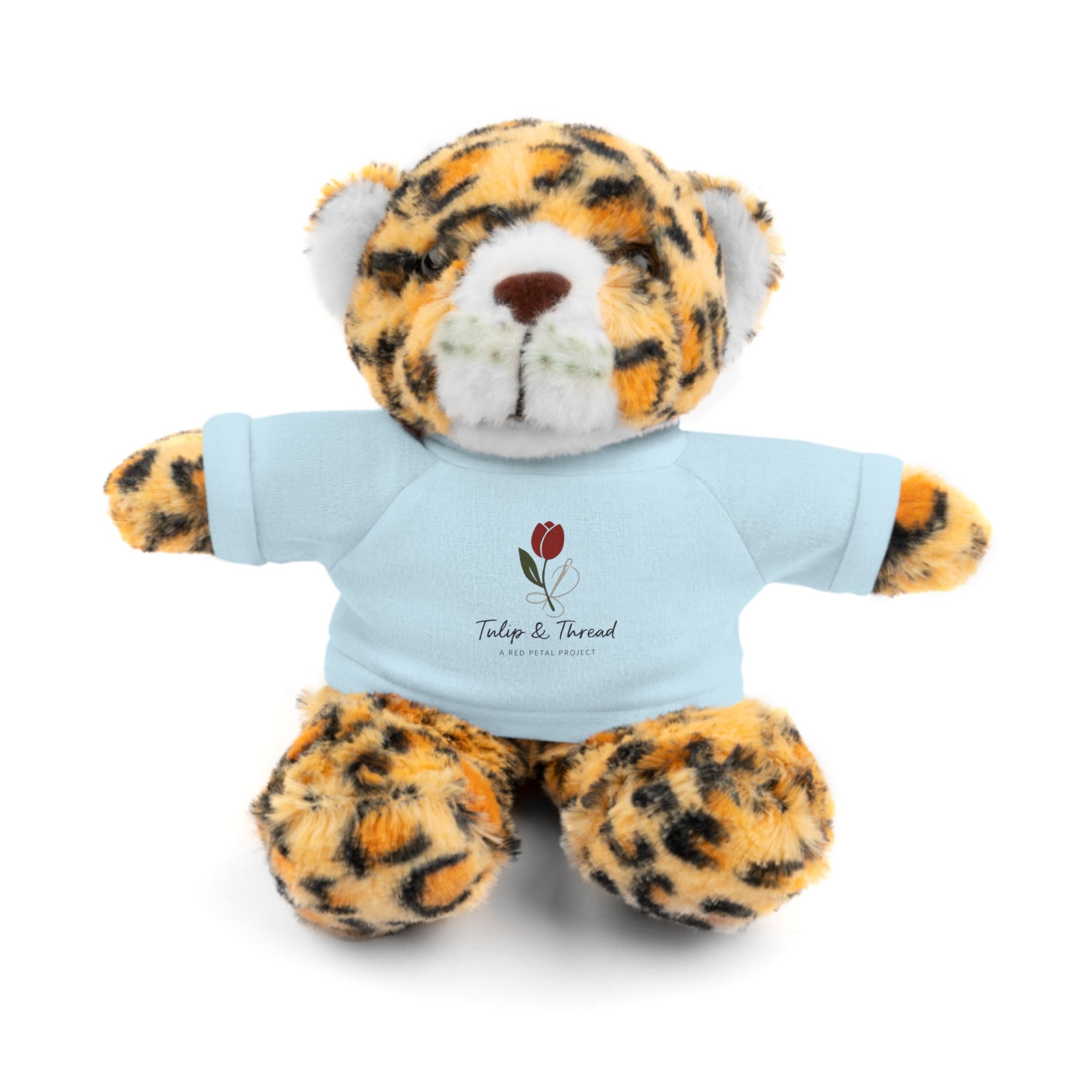 Tulip & Thread Adorable Stuffed Animal with Custom Tee - Perfect Gift for Kids, Birthdays, Holidays, Baby Showers, Plush Toy