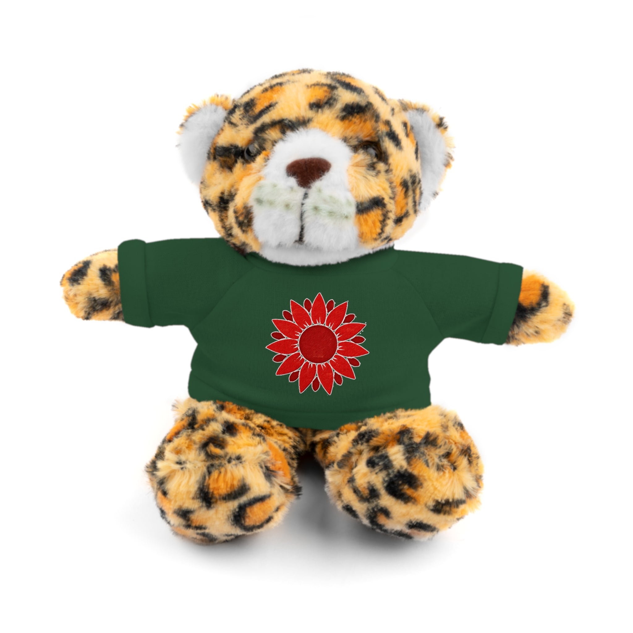 Red Petal Project logo Stuffed Bear with Custom Tee - Perfect Gift for Kids, Birthdays, Baby Showers, Cuddly Companion, Fun Décor, Personalized Gift