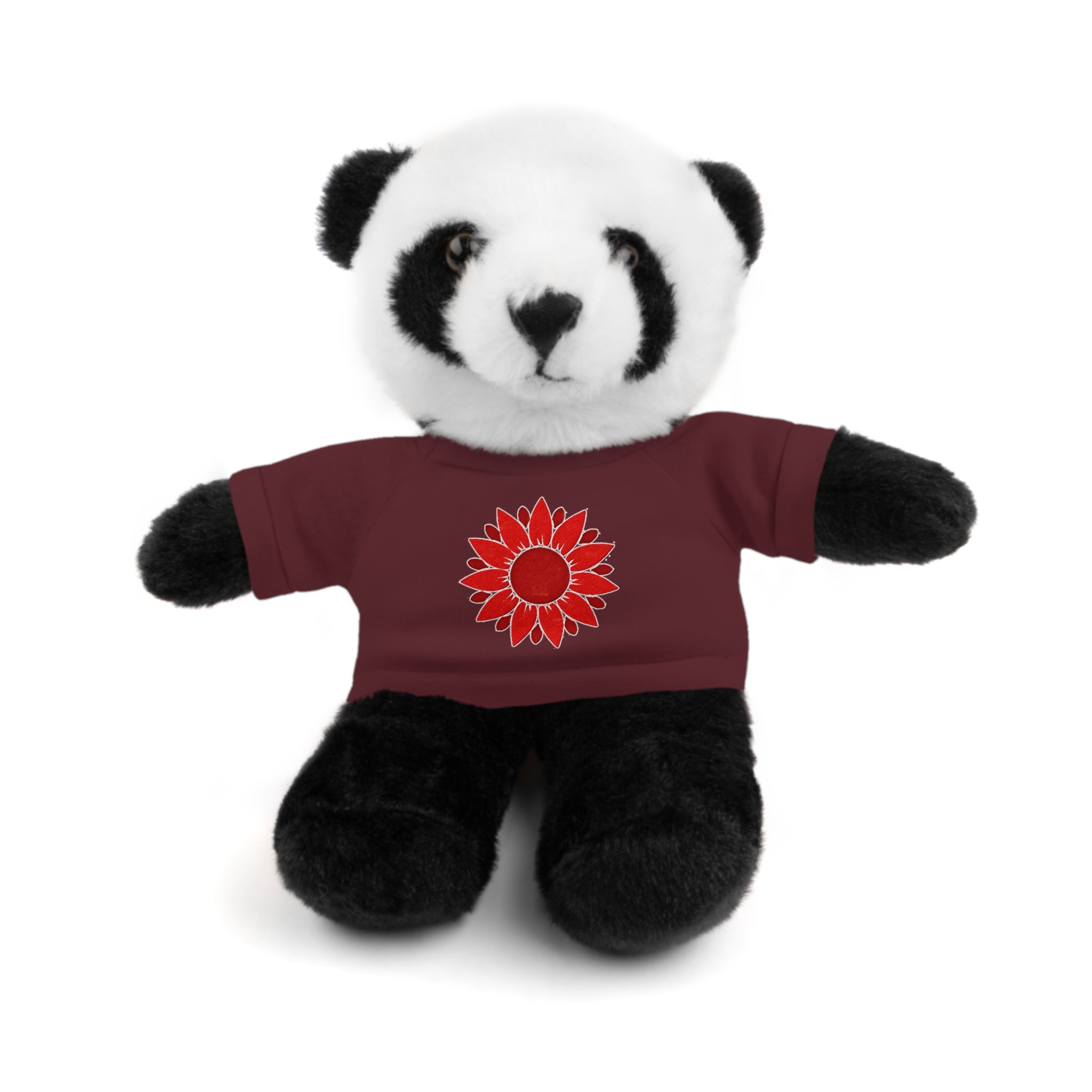 Red Petal Project logo Stuffed Bear with Custom Tee - Perfect Gift for Kids, Birthdays, Baby Showers, Cuddly Companion, Fun Décor, Personalized Gift