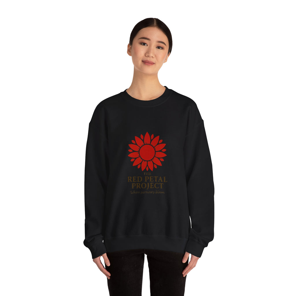 Red Petal Project Crewneck Sweatshirt - Cozy Gift, Unisex Fashion, Casual Wear, Fundraising Apparel, Sustainable Fashion