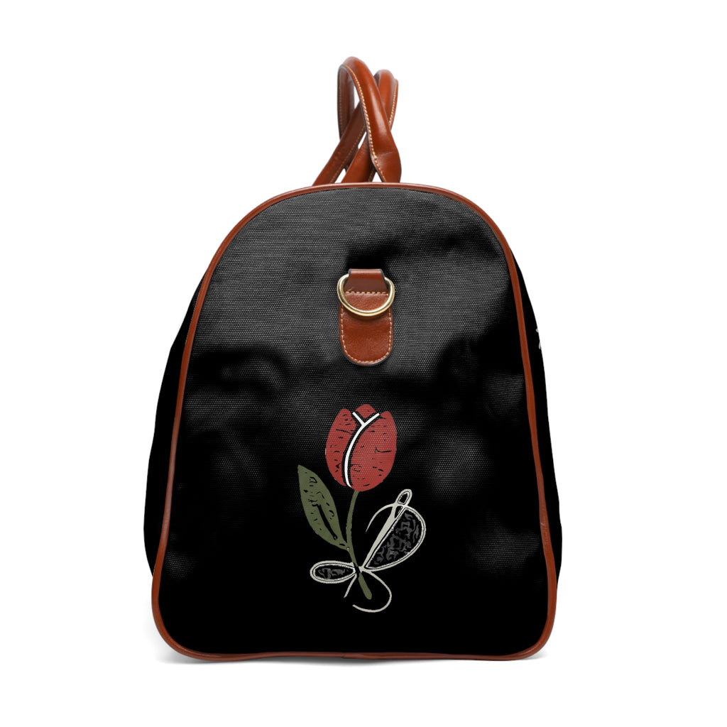 Tulip & Thread Waterproof Travel Bag — Floral Tulip Weekender Duffle