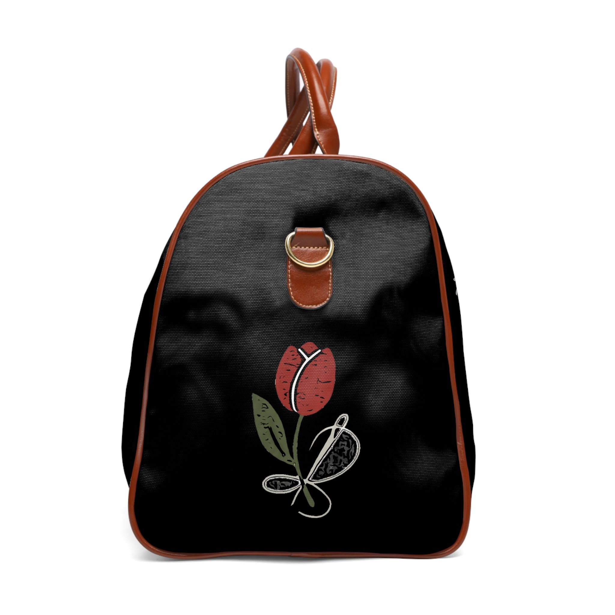 Tulip & Thread Waterproof Travel Bag — Floral Tulip Weekender Duffle