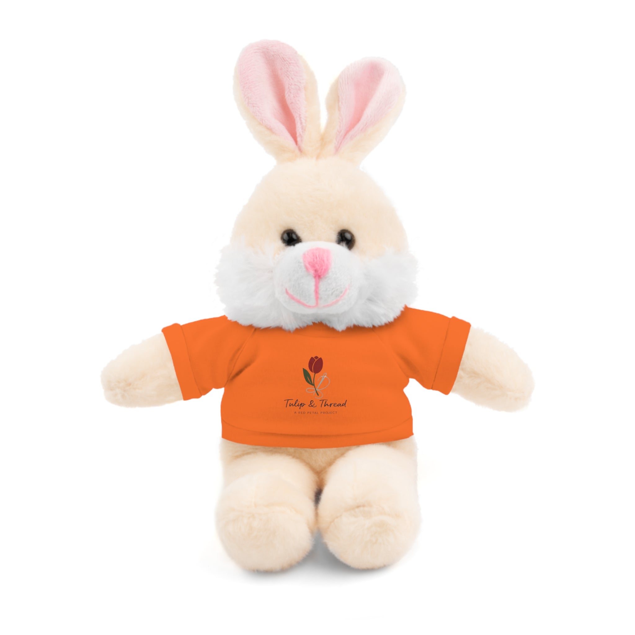 Tulip & Thread Adorable Stuffed Animal with Custom Tee - Perfect Gift for Kids, Birthdays, Holidays, Baby Showers, Plush Toy