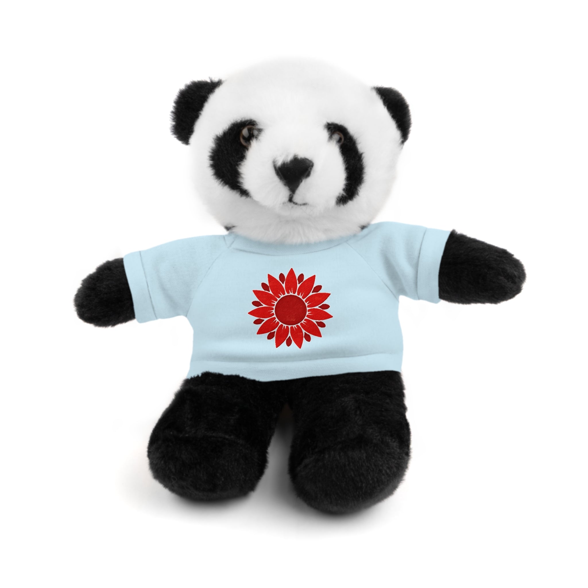 Red Petal Project logo Stuffed Bear with Custom Tee - Perfect Gift for Kids, Birthdays, Baby Showers, Cuddly Companion, Fun Décor, Personalized Gift