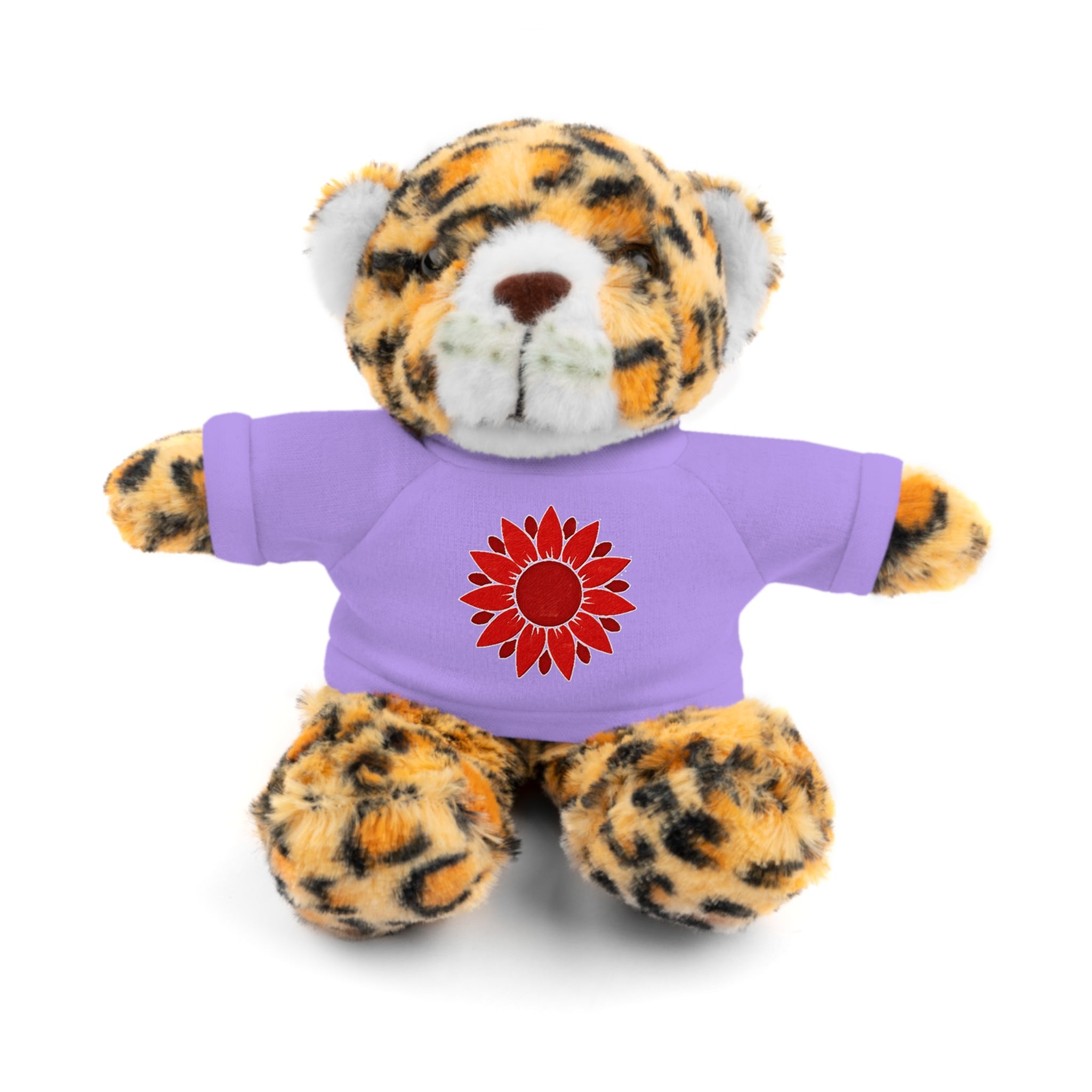 Red Petal Project logo Stuffed Bear with Custom Tee - Perfect Gift for Kids, Birthdays, Baby Showers, Cuddly Companion, Fun Décor, Personalized Gift