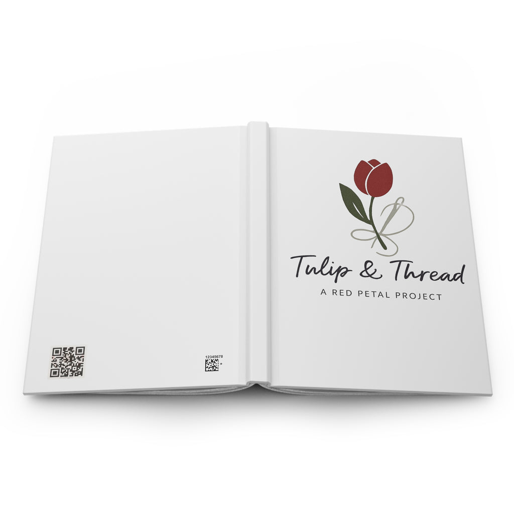 Tulip & Thread Elegant Floral Hardcover Journal for Creative Minds | Writing Notebook, Gift for Writers, Art Journal, Daily Planner, Tulip & Thread Design