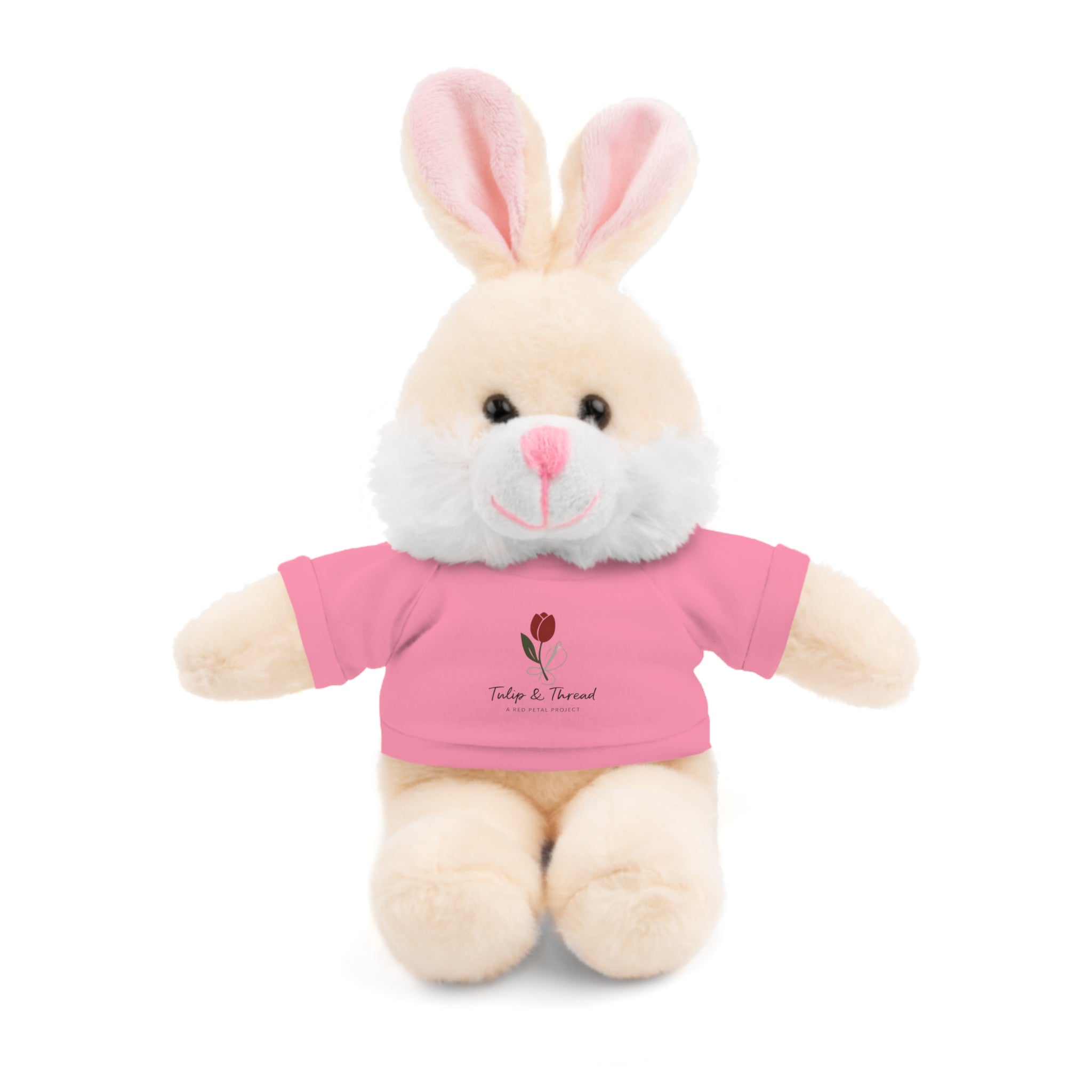 Tulip & Thread Adorable Stuffed Animal with Custom Tee - Perfect Gift for Kids, Birthdays, Holidays, Baby Showers, Plush Toy
