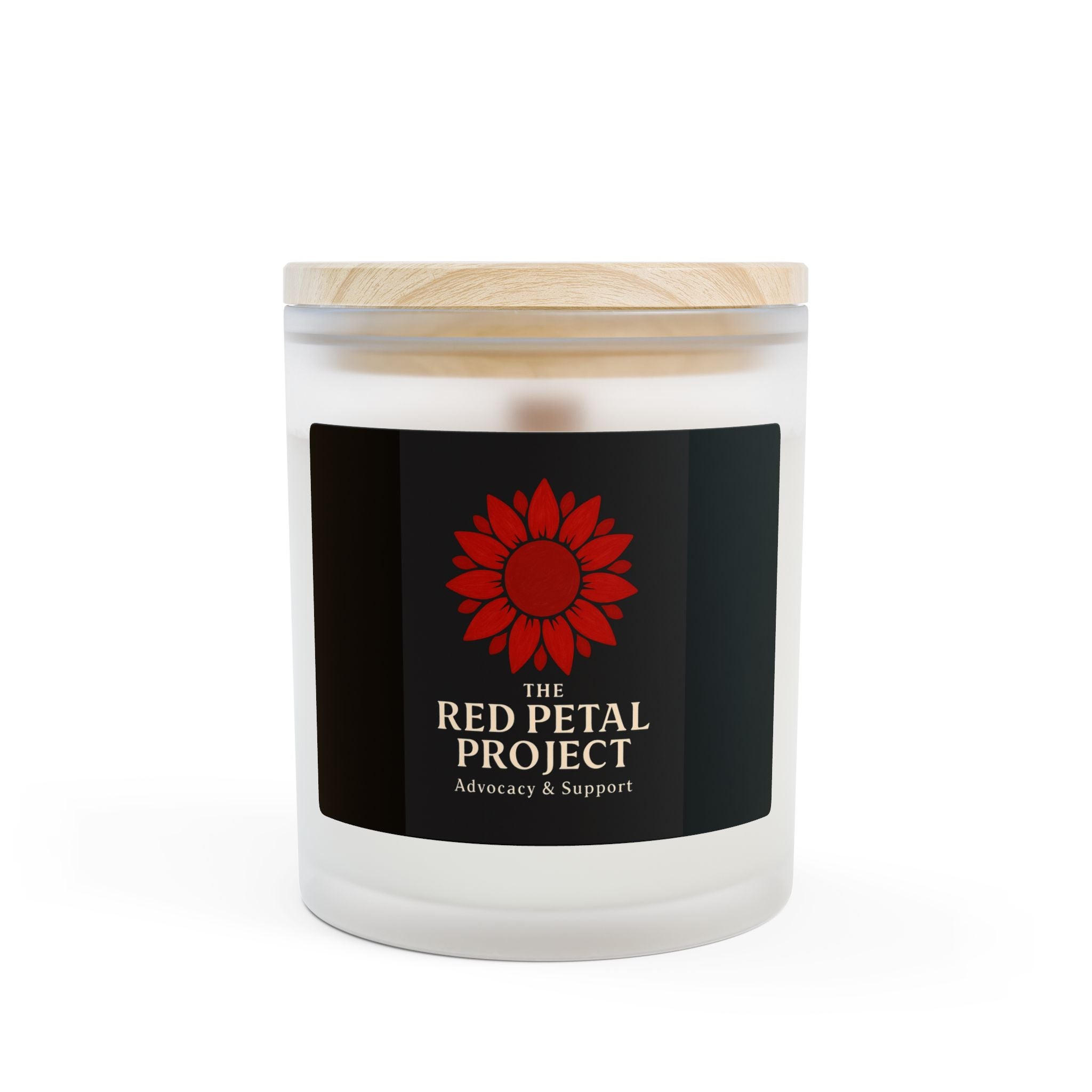 Red Petal Project Frosted Glass Candle - 11oz