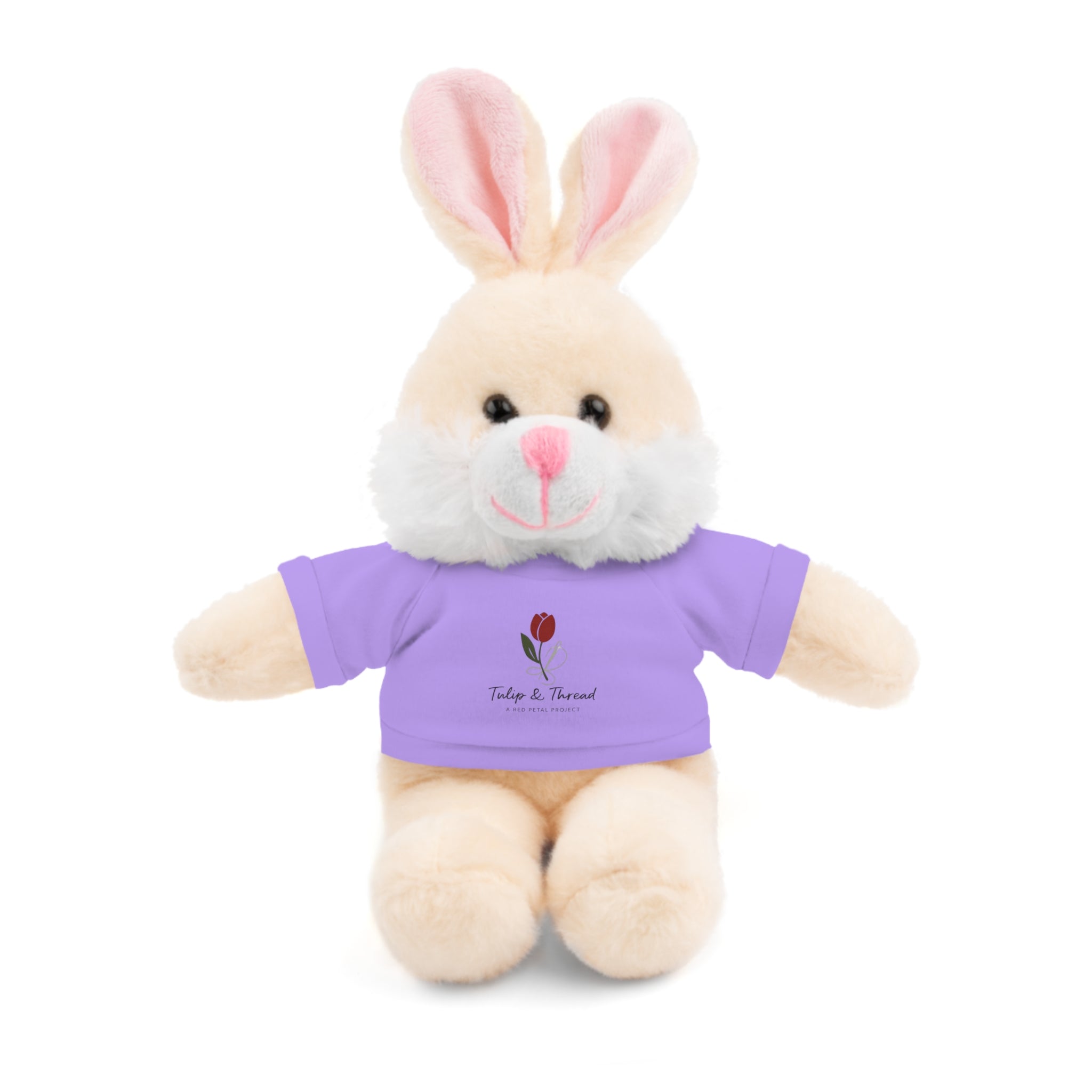 Tulip & Thread Adorable Stuffed Animal with Custom Tee - Perfect Gift for Kids, Birthdays, Holidays, Baby Showers, Plush Toy