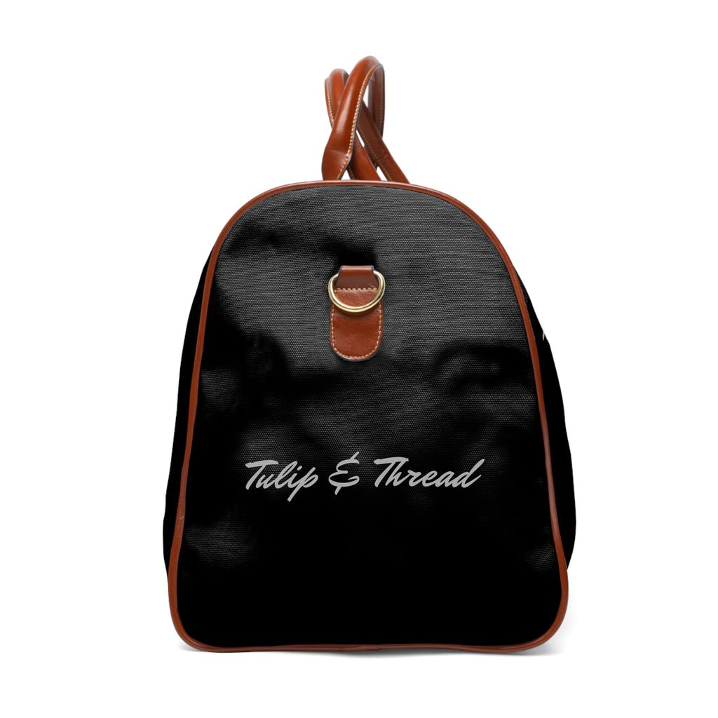 Tulip & Thread Waterproof Travel Bag — Floral Tulip Weekender Duffle