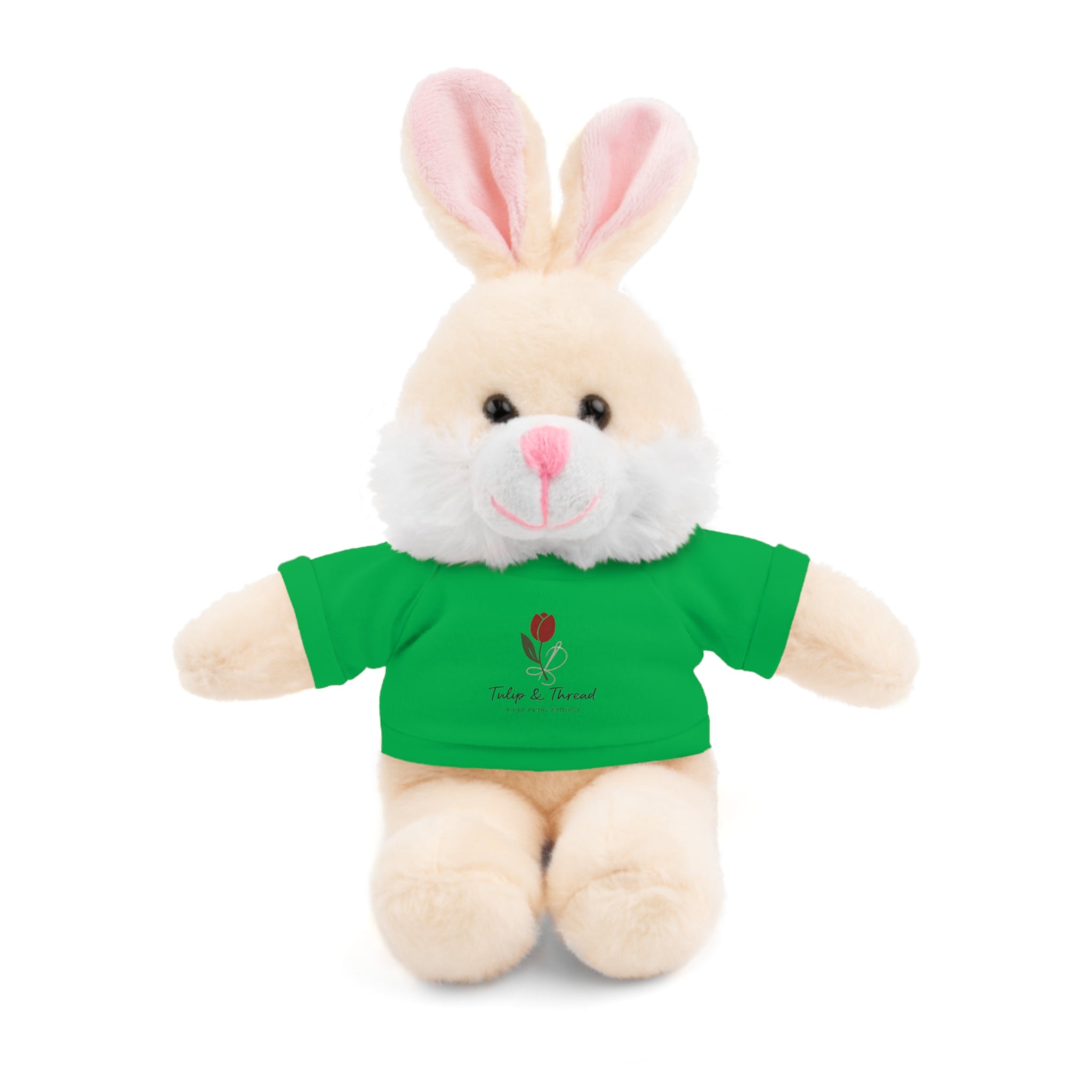 Tulip & Thread Adorable Stuffed Animal with Custom Tee - Perfect Gift for Kids, Birthdays, Holidays, Baby Showers, Plush Toy