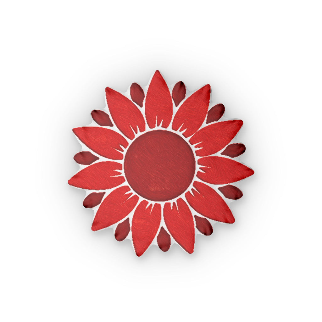 Red Sunflower-Shaped Pillows