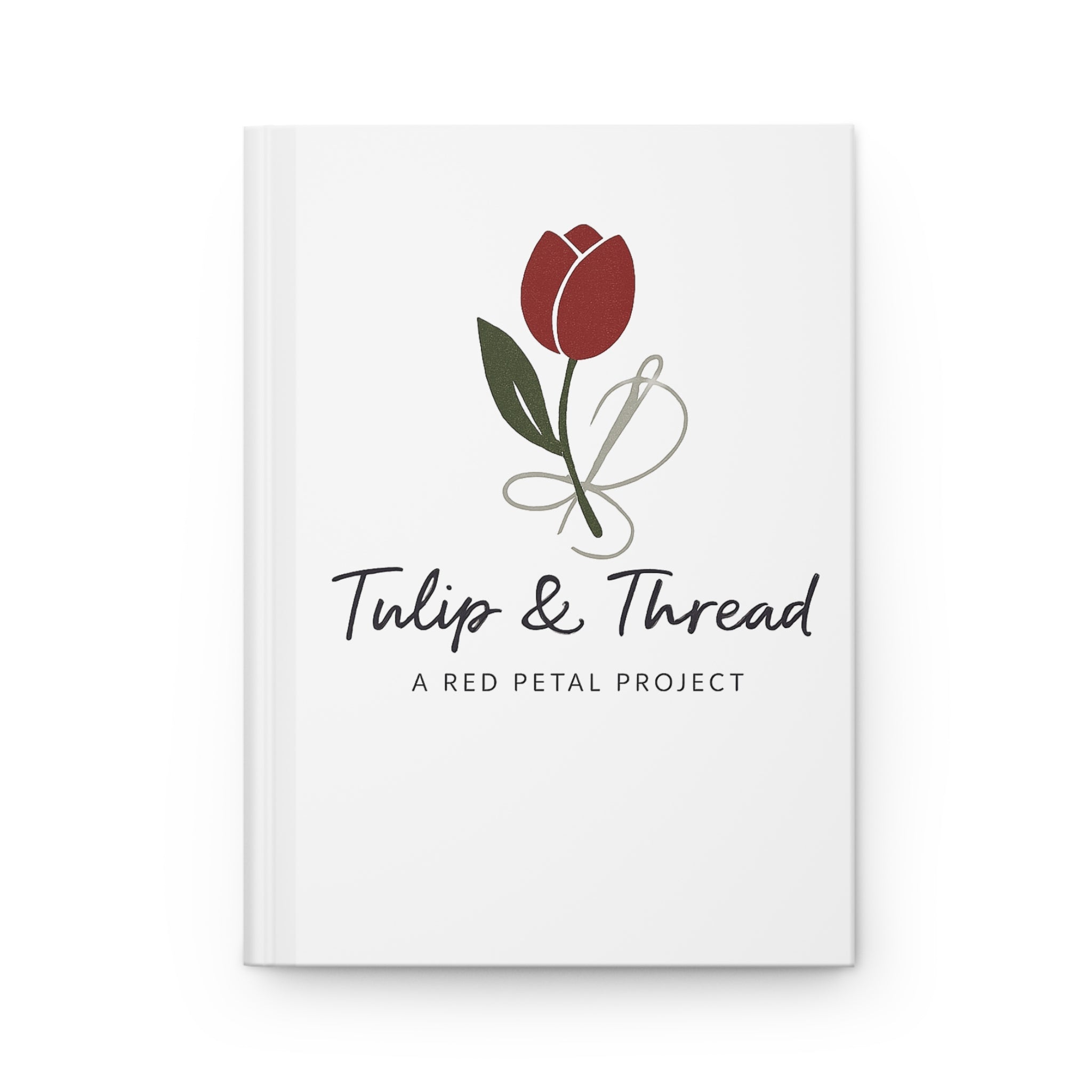 Tulip & Thread Elegant Floral Hardcover Journal for Creative Minds | Writing Notebook, Gift for Writers, Art Journal, Daily Planner, Tulip & Thread Design