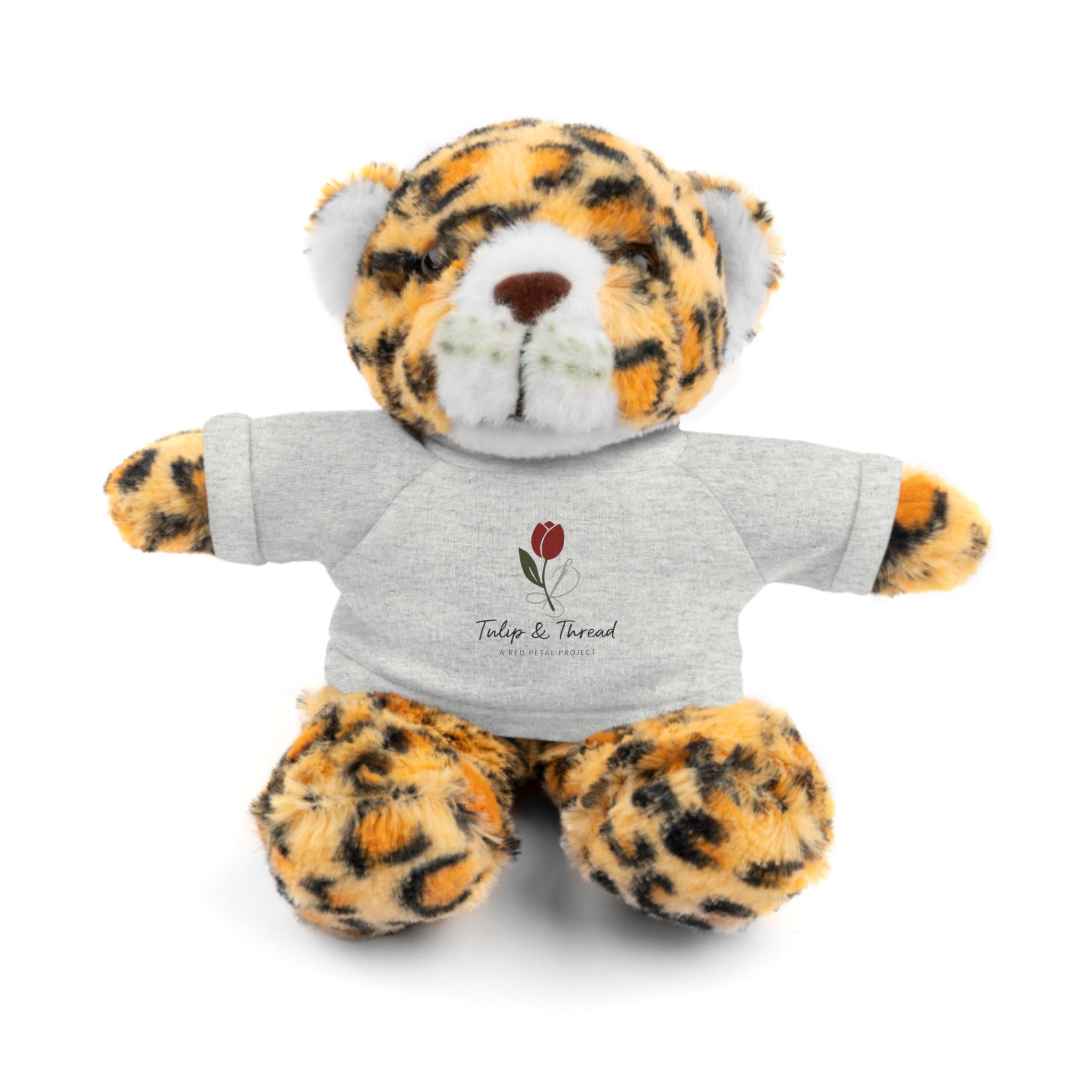 Tulip & Thread Adorable Stuffed Animal with Custom Tee - Perfect Gift for Kids, Birthdays, Holidays, Baby Showers, Plush Toy