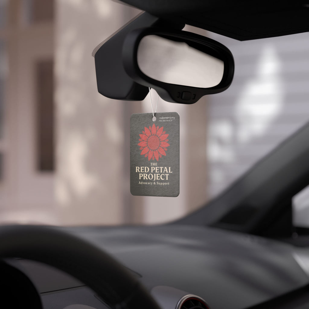 Red Petal Project Car Air Freshener | Floral Scented Gift | Eco-Friendly Choose Joy | Support Advocacy | Perfect for Home & Car