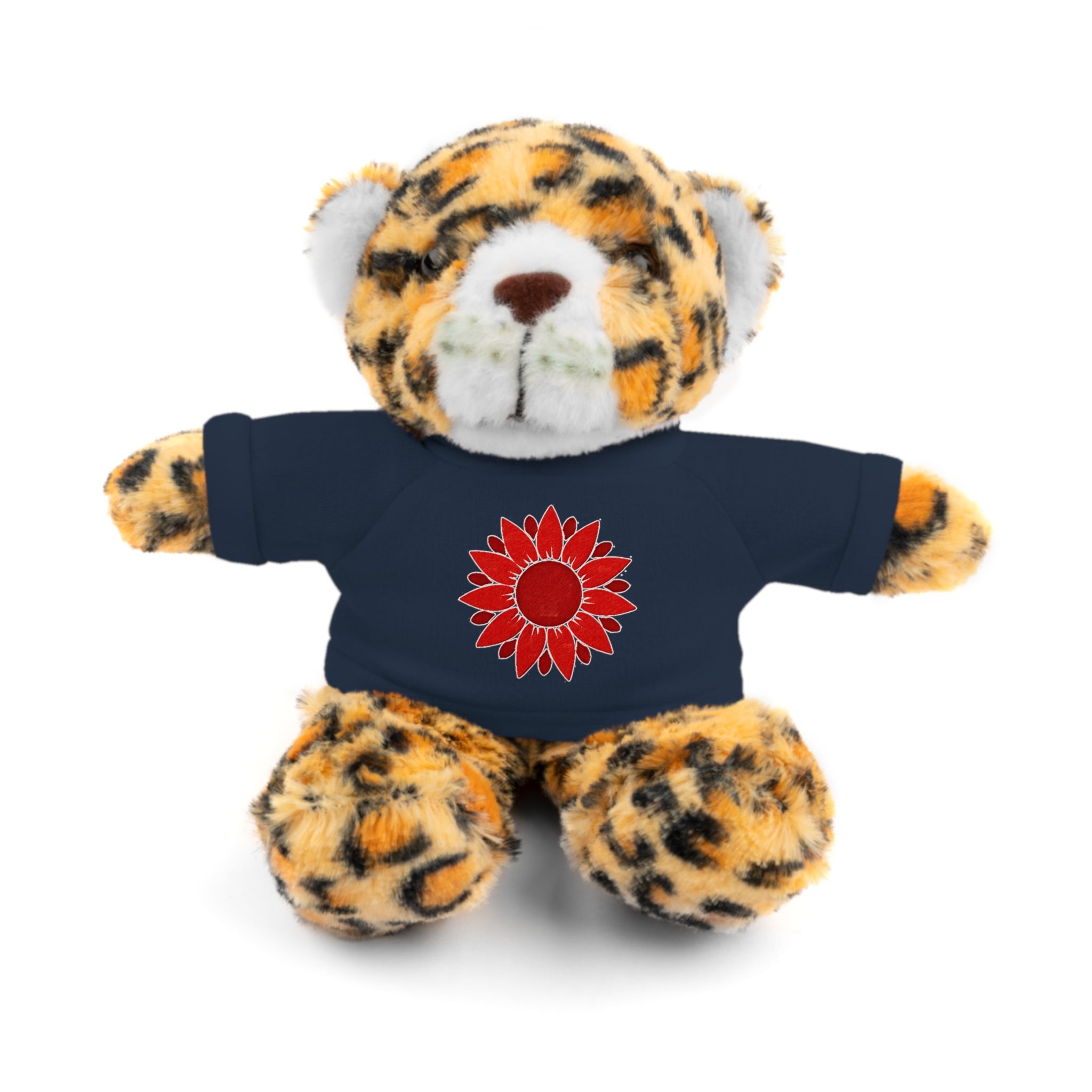 Red Petal Project logo Stuffed Bear with Custom Tee - Perfect Gift for Kids, Birthdays, Baby Showers, Cuddly Companion, Fun Décor, Personalized Gift